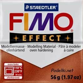 Полимерная глина Fimo Effect 8020-27 медный (copper) 56 г, цена за 1 шт.