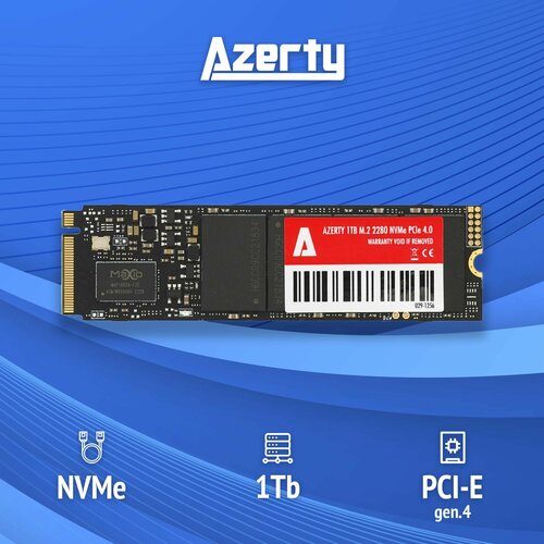 1 Тб Внутренний SSD диск Azerty M2 2280 NVMe NV950 1TB 1012000₽