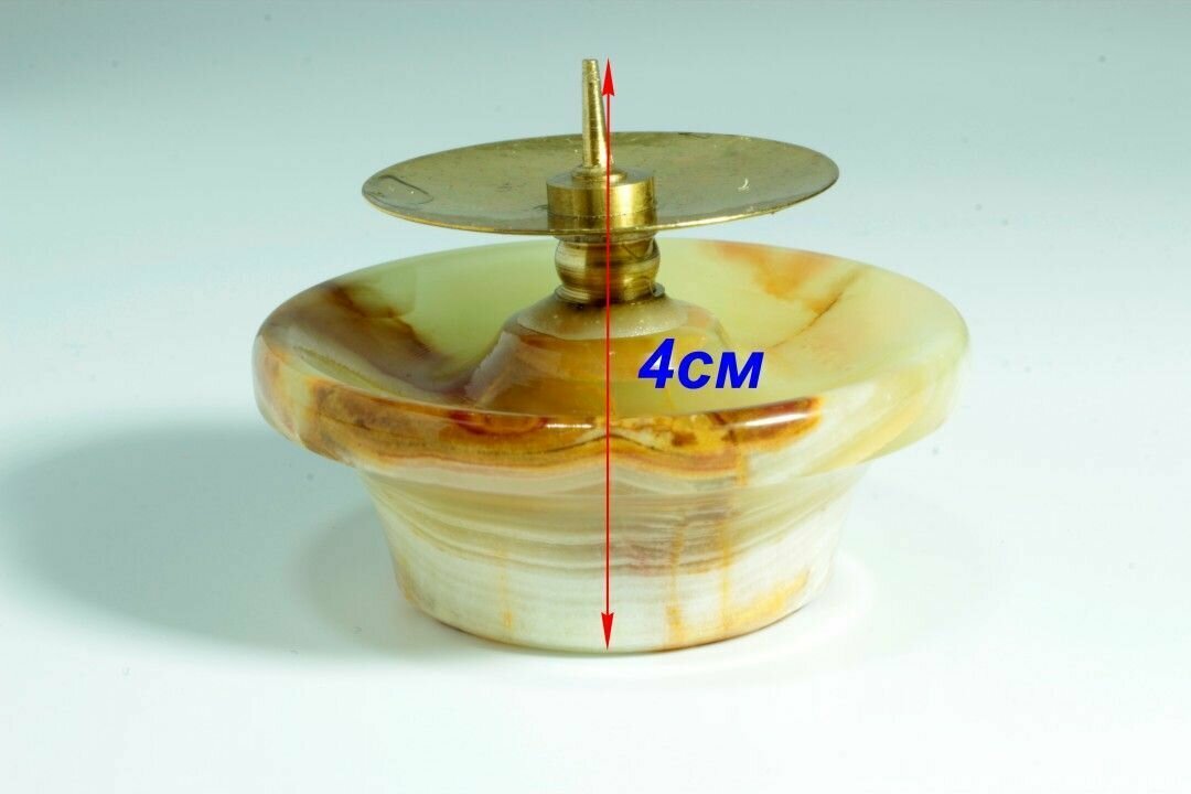Подсвечник из натурального камня Оникс 5 см. - фотография № 4