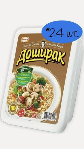 Изображение товара Лапша быстрого приготовления Доширак грибы 90гр *24 шт.