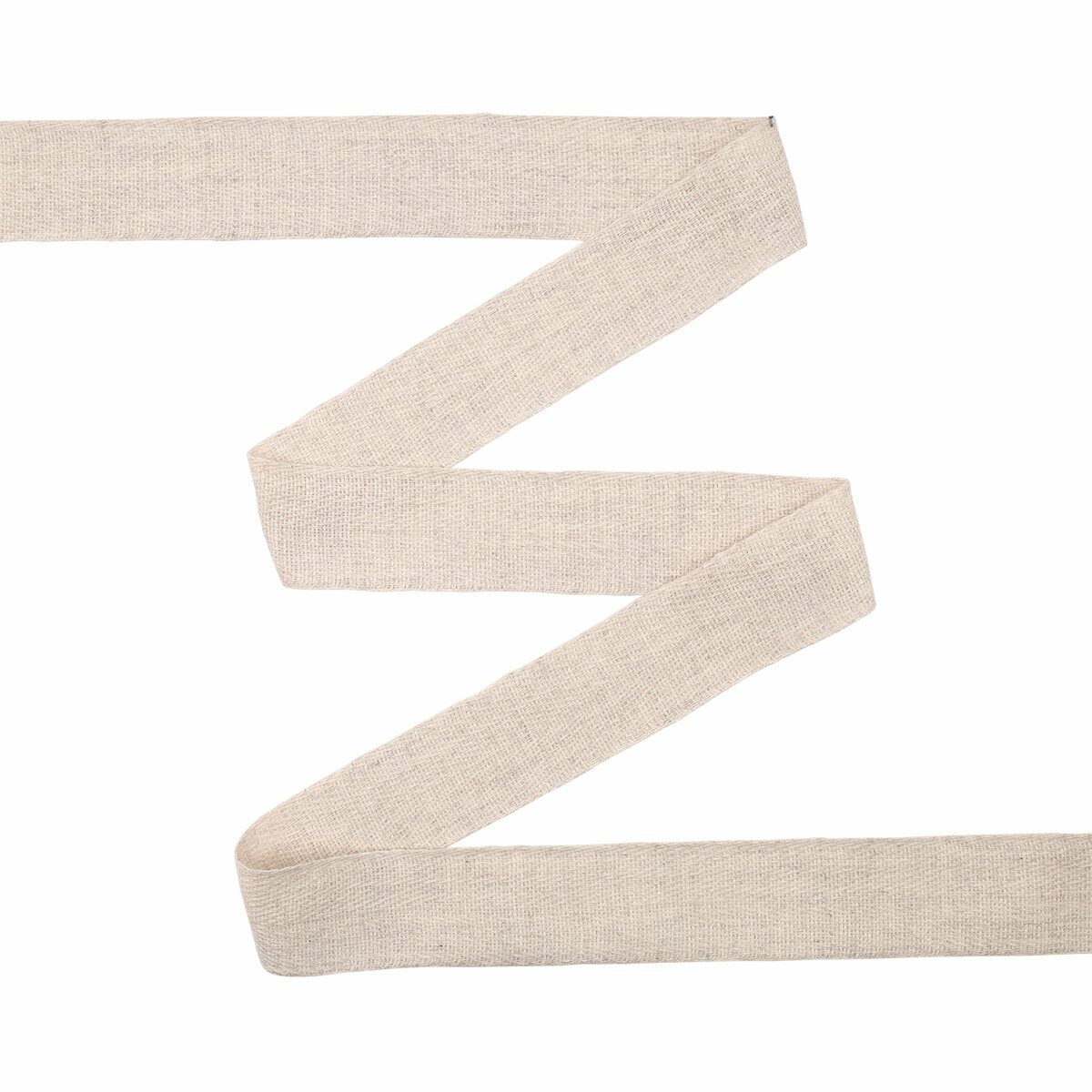 Киперная лента 40 мм*25 м, хлопок 100%, 11,4 г/м, рисунок 9802, цвет лен, Айрис — фото 1