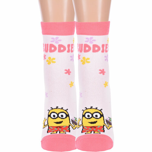 фото Носки брестские, 2 пары, размер 23, розовый