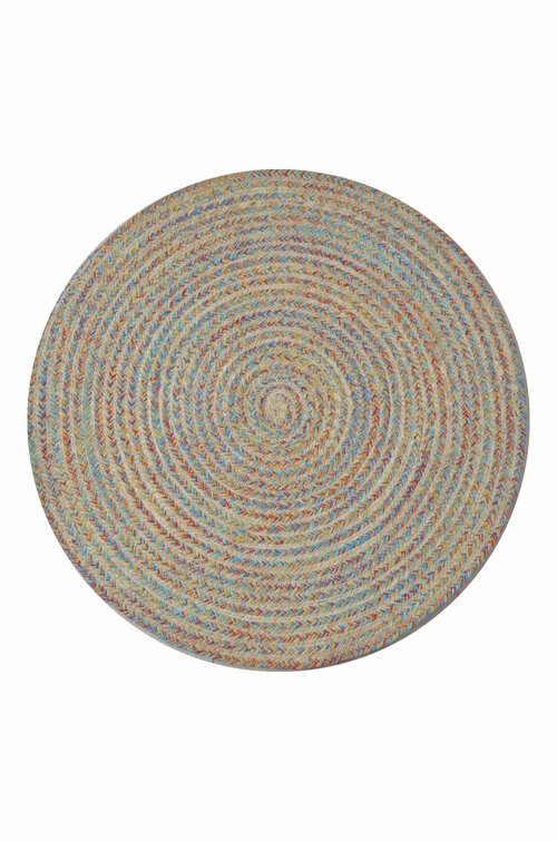 Экоковрик джутовый с хлопком, круглый 60х60 (арт. IC-15262), цвет - мульти