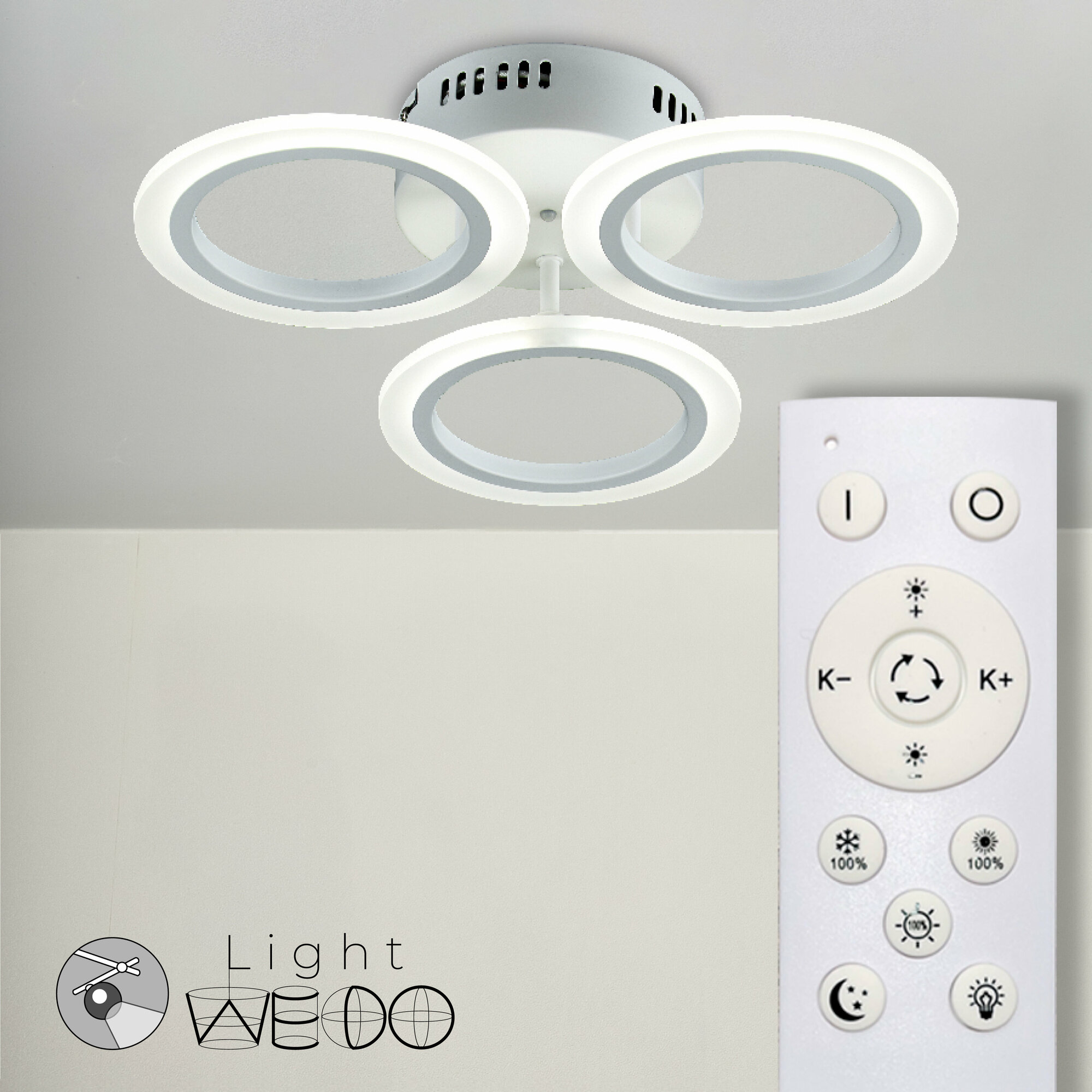 фото Люстра потолочная светодиодная на пульте WEDO LIGHT 42 Ватт 12кв. м.