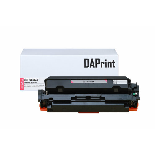 Картридж DAPrint CF413X для принтера HP, Magenta (пурпурный) картридж cf412x y 410x для принтера hp color laserjet pro m452dn m452nw m452dw m377dw