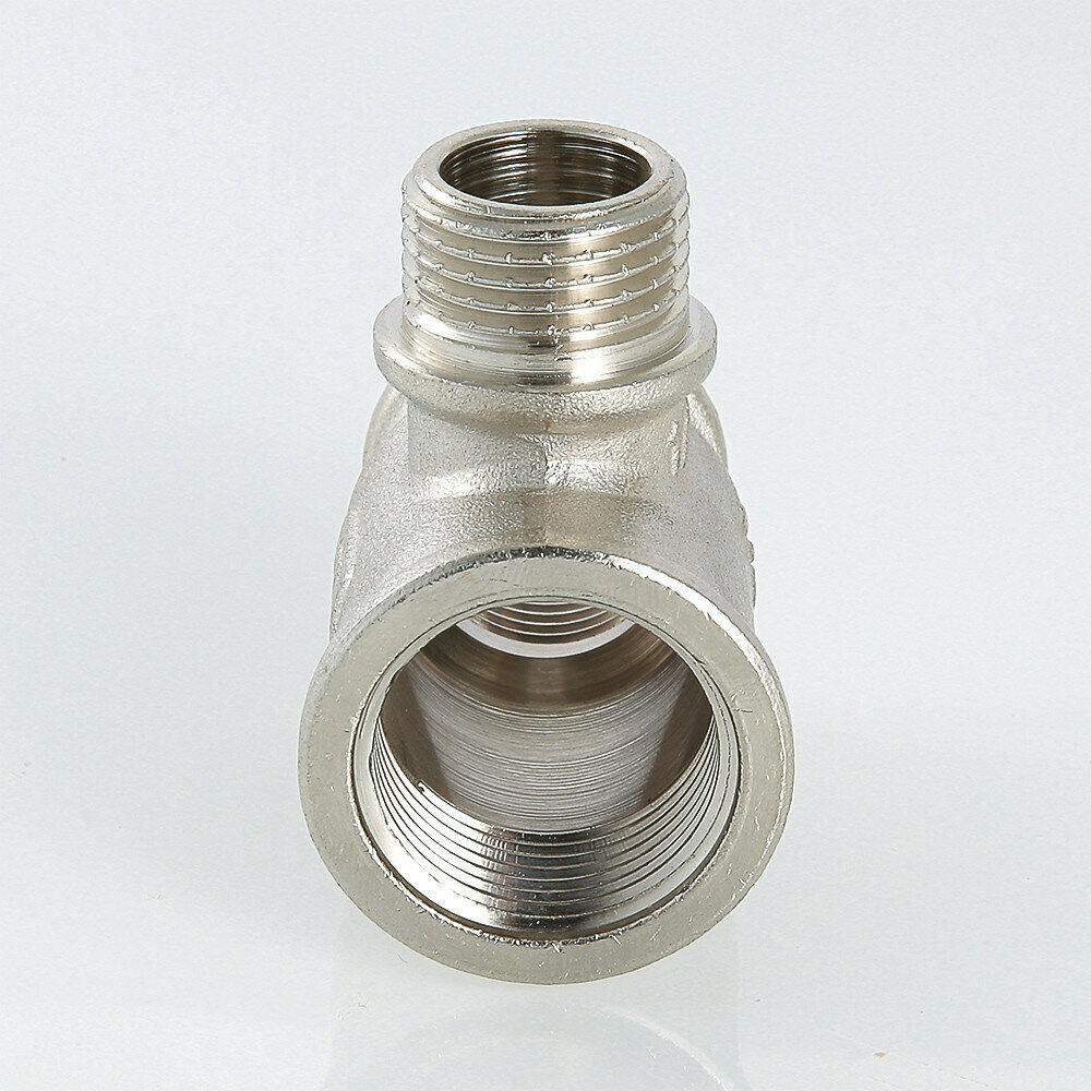 Тройник Valtec ВНВ 3/4" х 1/2" х 3/4" с переходом на наружную резьбу VTr.132.RN.050405 - фото №2