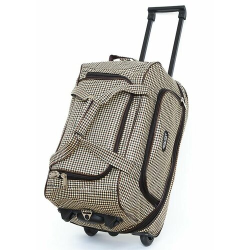 фото Сумка дорожная к4-9, 30х51, коричневый, бежевый нет бренда