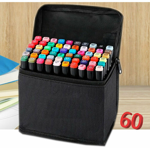 Набор двухсторонних маркеров для скетчинга 60 цветовФломастеры для рисования Набор для скетчинга 849₽