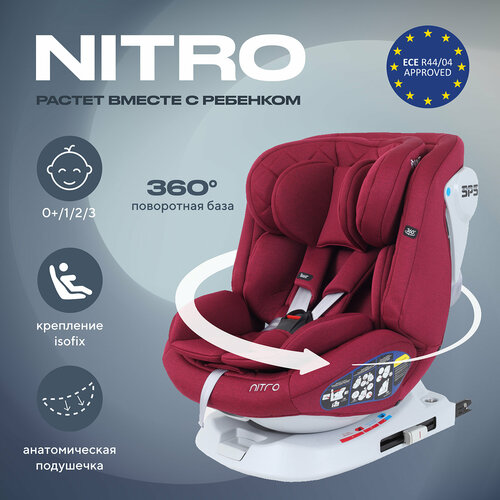 фото Автокресло rant nitro isofix ub619 группа 0+/1/2/3 от 0 до 12 лет вес 0-36 кг рост 40-145 см, red