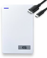 Внешний жесткий диск 500 GB 3Q Portable USB Type-C, Портативный накопитель HDD, белый