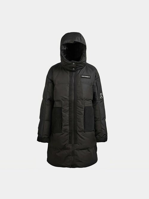 Парка  Converse Premium Fashion Long Down Jacket, размер XS, черный