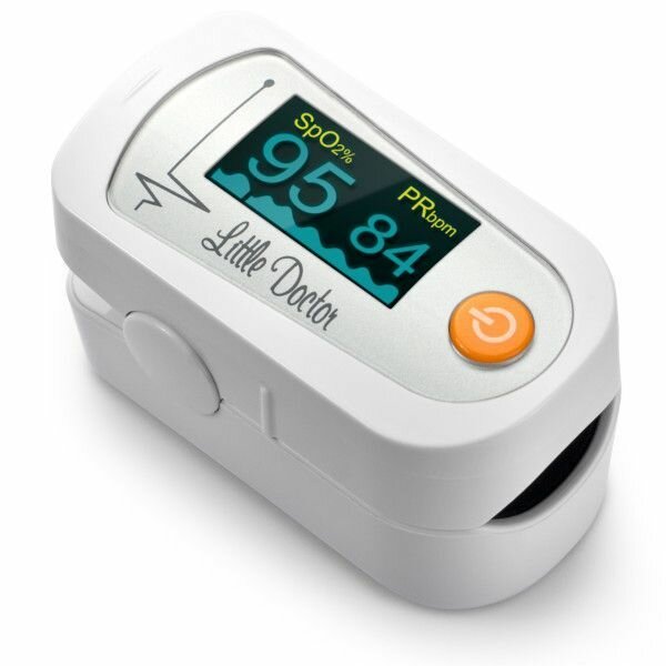 Пульсоксиметр на палец Little Doctor MD300C23 медицинский, измерение пульса и уровня насыщения крови кислородом (сатурации), регулировка яркости — фото 1