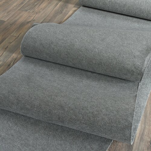 Напольное покрытие ФлорТ Экспо, выставочный ковролин, для обивки лестниц и стен, серый, 0.8*6 м