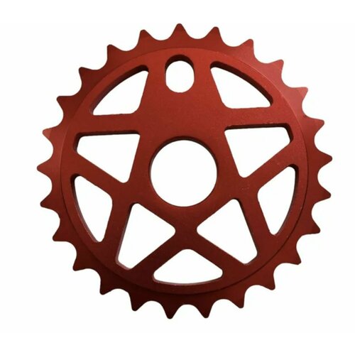 Звезда передняя для БМХ с гардом 25T алюм, Звезда красная KL -C311, red круглая звезда для велосипеда 38