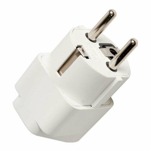 Переходник adapter сетевой с китайской вилки на евровилку с заземлением 685₽