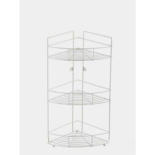 Полка угловая трёхъярусная W2348AP-3 окрашенный металл цвет белый 3232₽