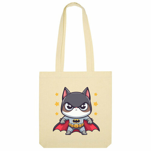 Сумка шоппер Us Basic, бежевый сумка кот супергерой желтый