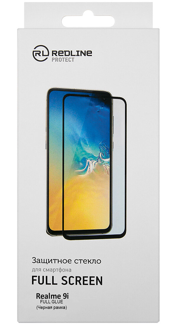 Стекло защитное Red Line для Realme 9i Full Screen tempered glass FULL GLUE черный УТ000030148 - фото №20