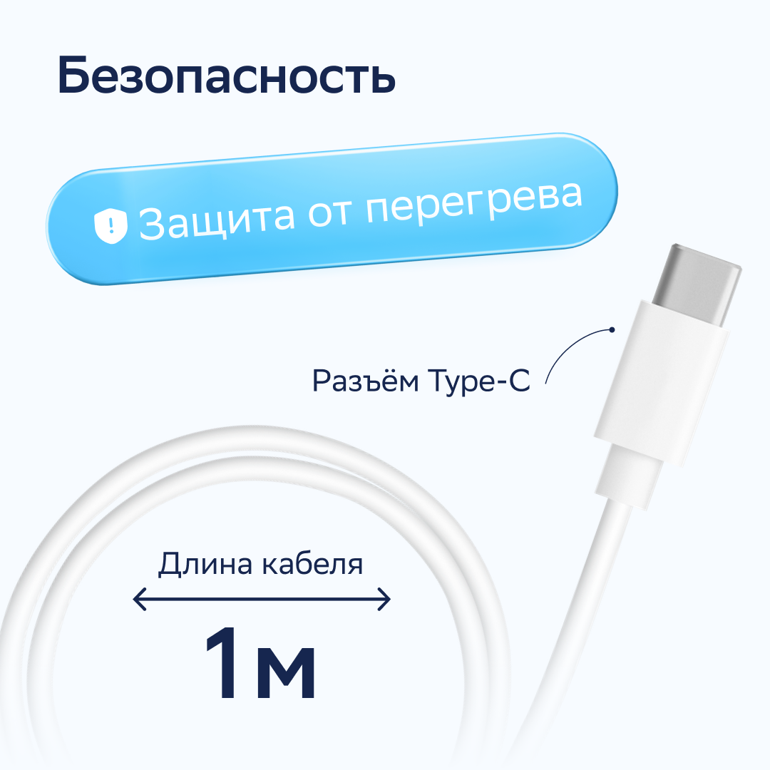 Изображение Сетевой адаптер (Блок питания) СберЗдоровье для тонометра 5В/2.1А, Type C