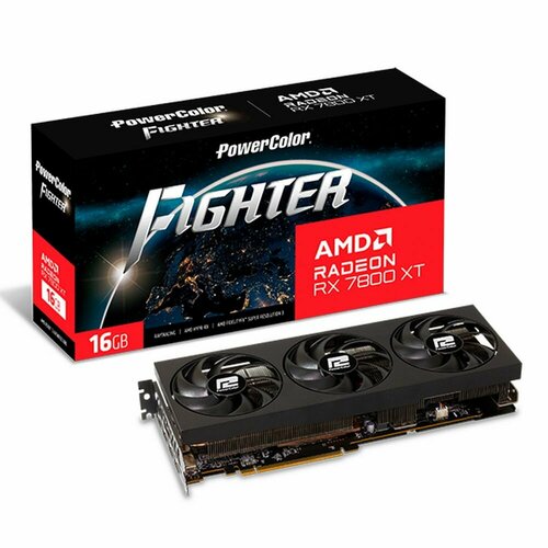 Видеокарта PowerColor RX7800XT Fighter 16GB GDDR6 256-bit DPx3 HDMI 3FAN RTL 8294000₽