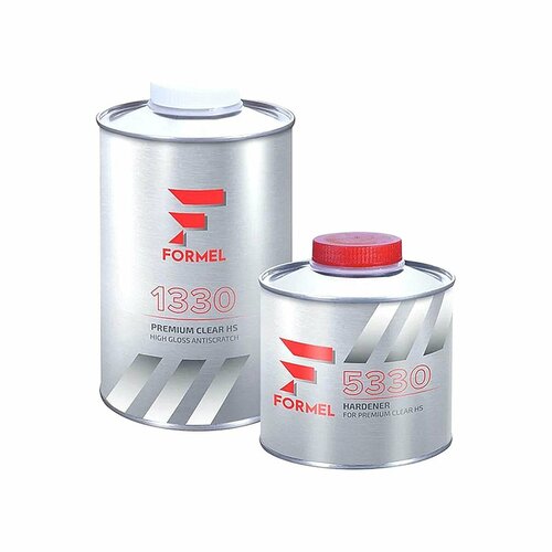 Лак акриловый Formel 1330 Premium HS High Gloss Antiscratch 1 л с отвердителем 05 л 3134₽