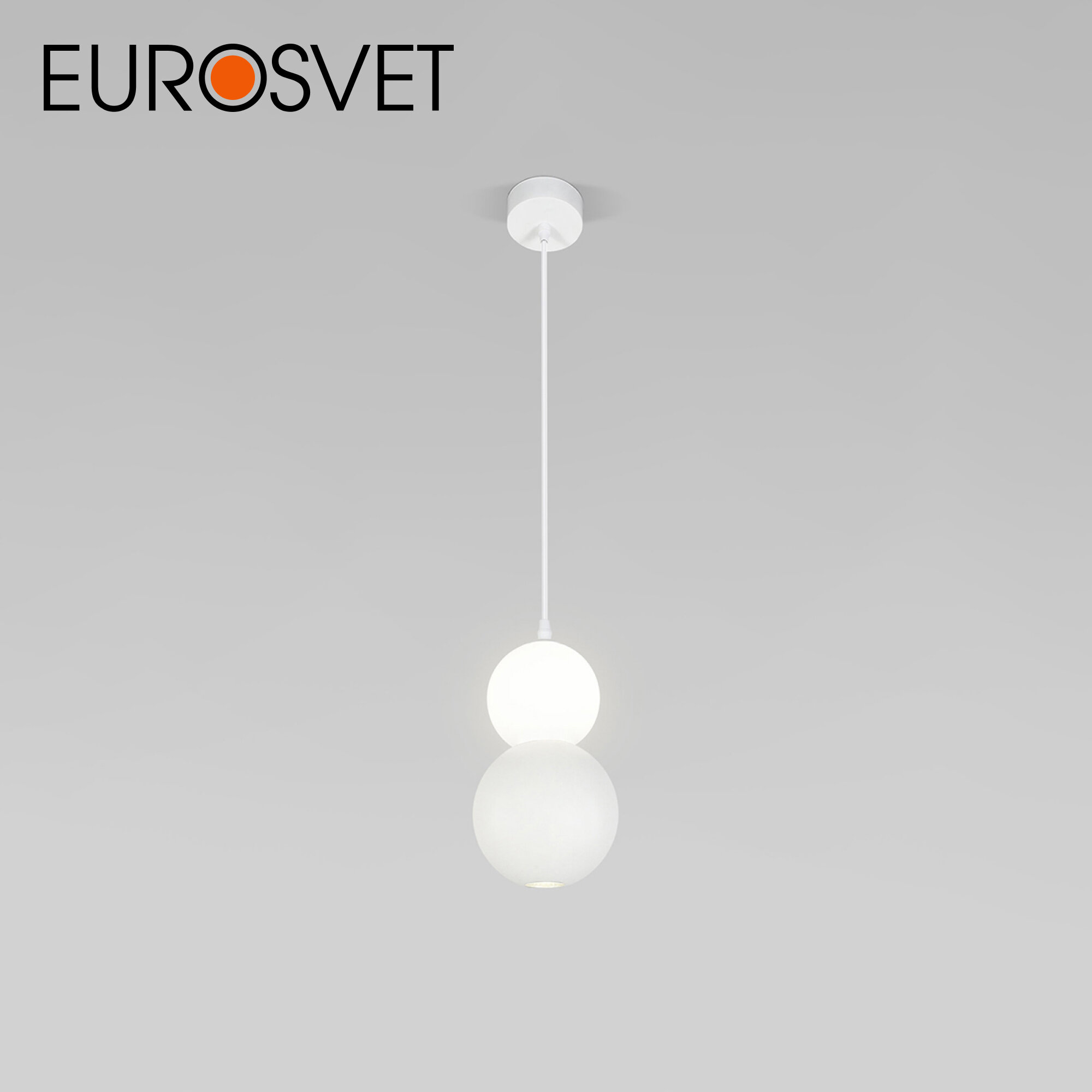 Подвесной светильник Eurosvet Polar 50251/1 LED + GU10, 4200 К, цвет белый, диаметр 12 + 15 см