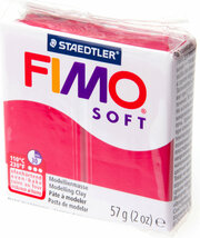 Полимерная глина FIMO Soft, красная вишня (26), 57г, 1шт