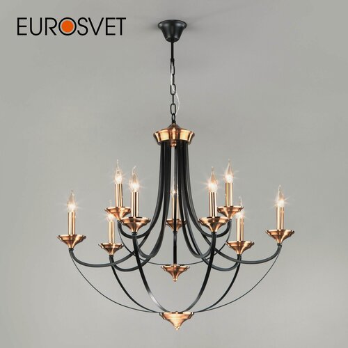 Изображение товара Люстра / Подвесной светильник в стиле лофт Eurosvet Lazzaro 60098/9, цвет черный