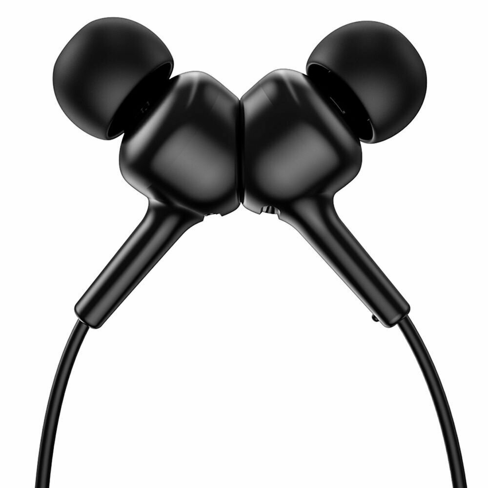 Bluetooth гарнитура HOCO ES51 Era BT5.0, внутриканальная, громкость +/-, спорт (черный) — фото 1