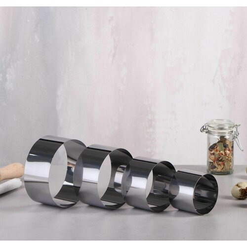 Набор форм для выпечки и выкладки Круг D-10 H-5 см 4 шт 633₽