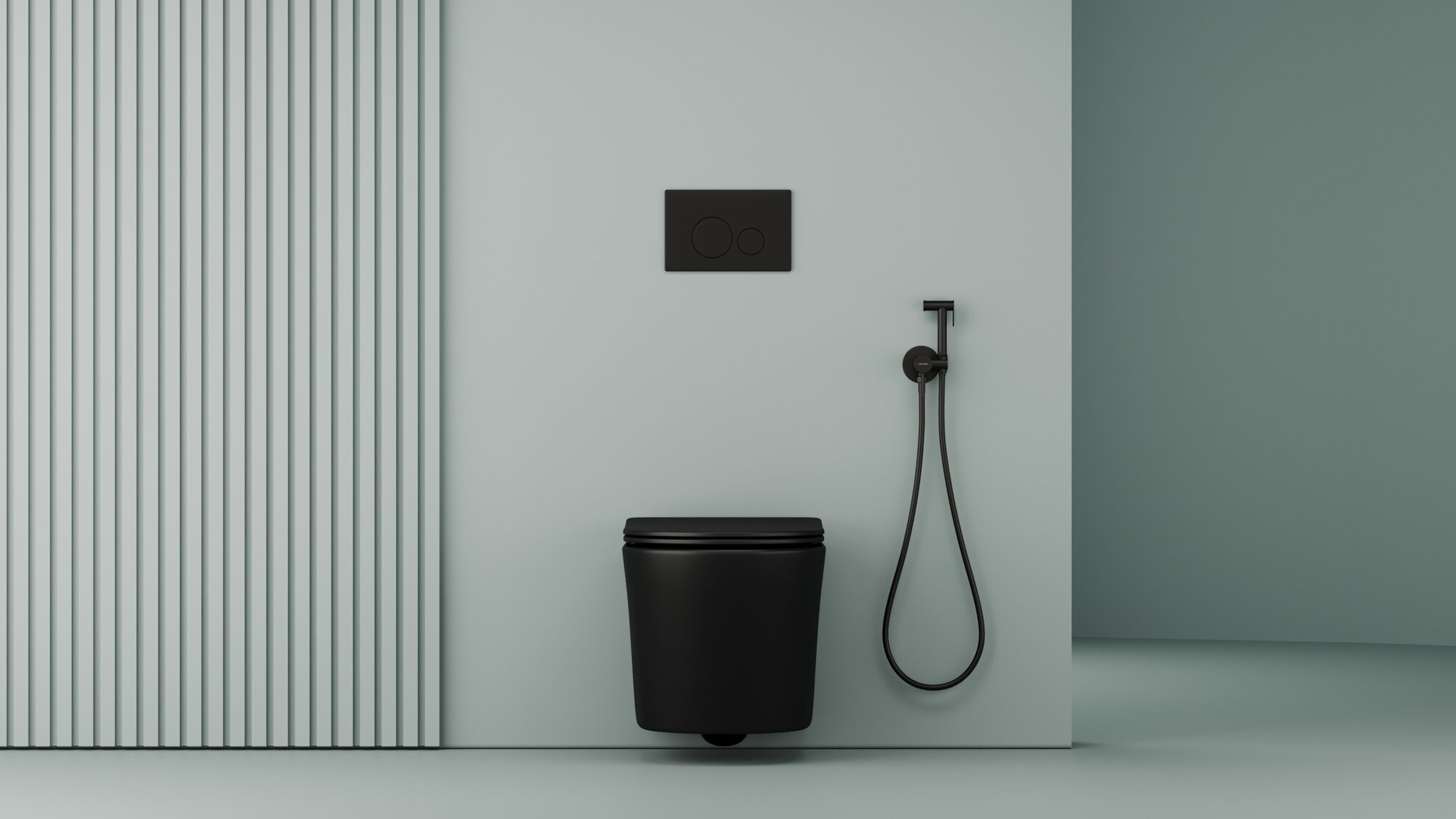 Гигиенический душ Sancos Start со смесителем, черный матовый - фото №10