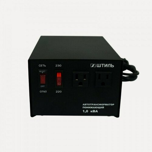 Изображение товара Автотрансформатор "Штиль" АТ 230-220/100-1.0-50 черный корпус