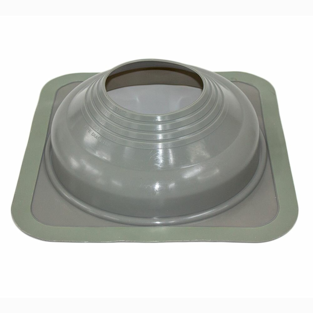Проходка кровельная прямая №7 BORGE ( d 160-220, 365х365mm, RAL 7004 серый) , силикон