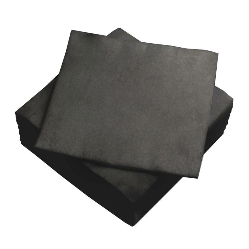 фото Салфетки в сложении BEAJOY 20*20 см, черный спанлейс