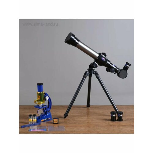 Набор Юный натуралист Ultra телескоп линзы микроскоп 3644₽
