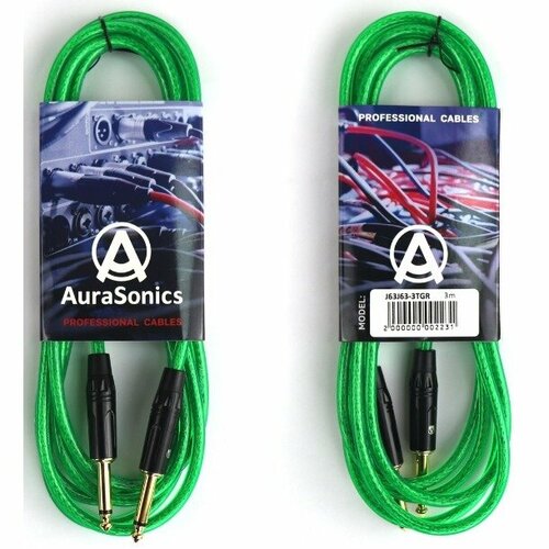 Кабель аудио 1xJack - 1xJack AuraSonics J63J63-3TGR 3.0m