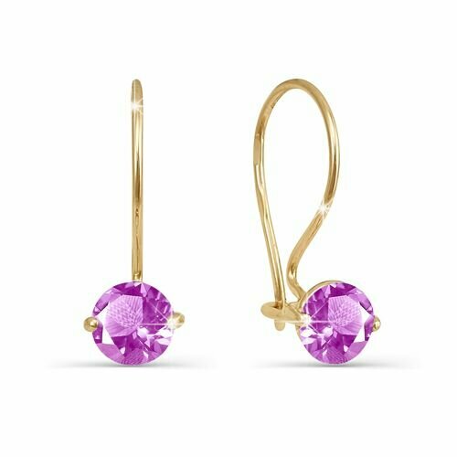 Серьги Nasip, красное золото, 585 проба, фианит