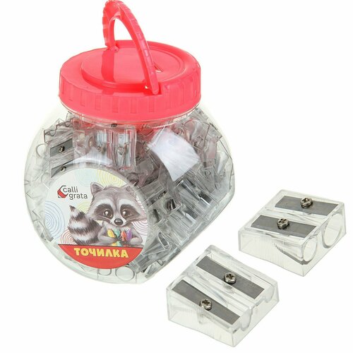 Точилка двойная пластикметалл корпус прозрачный 100шт 1450₽