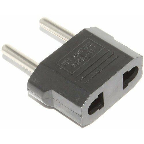 Сетевой переходник MyPads для евророзетки с английской или американской вилки черный 290₽