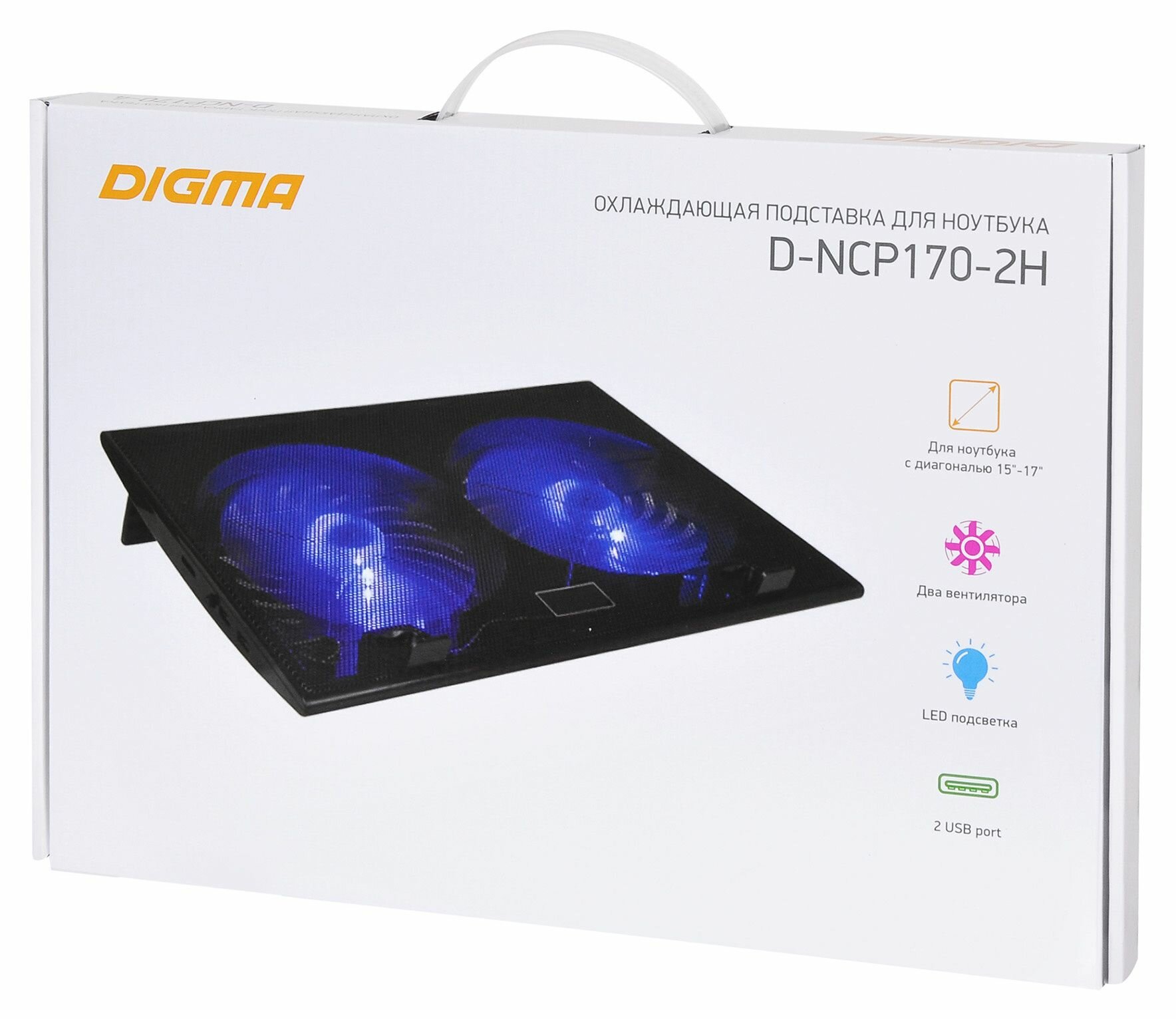 Подставка для ноутбука 17" Digma D-NCP170-2H черный