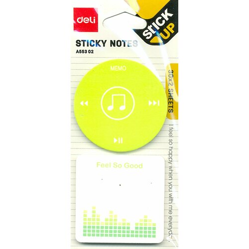 Закладки самоклеящиеся бумажные 30 листов 51x51 мм 2 цвета EA55302 300₽