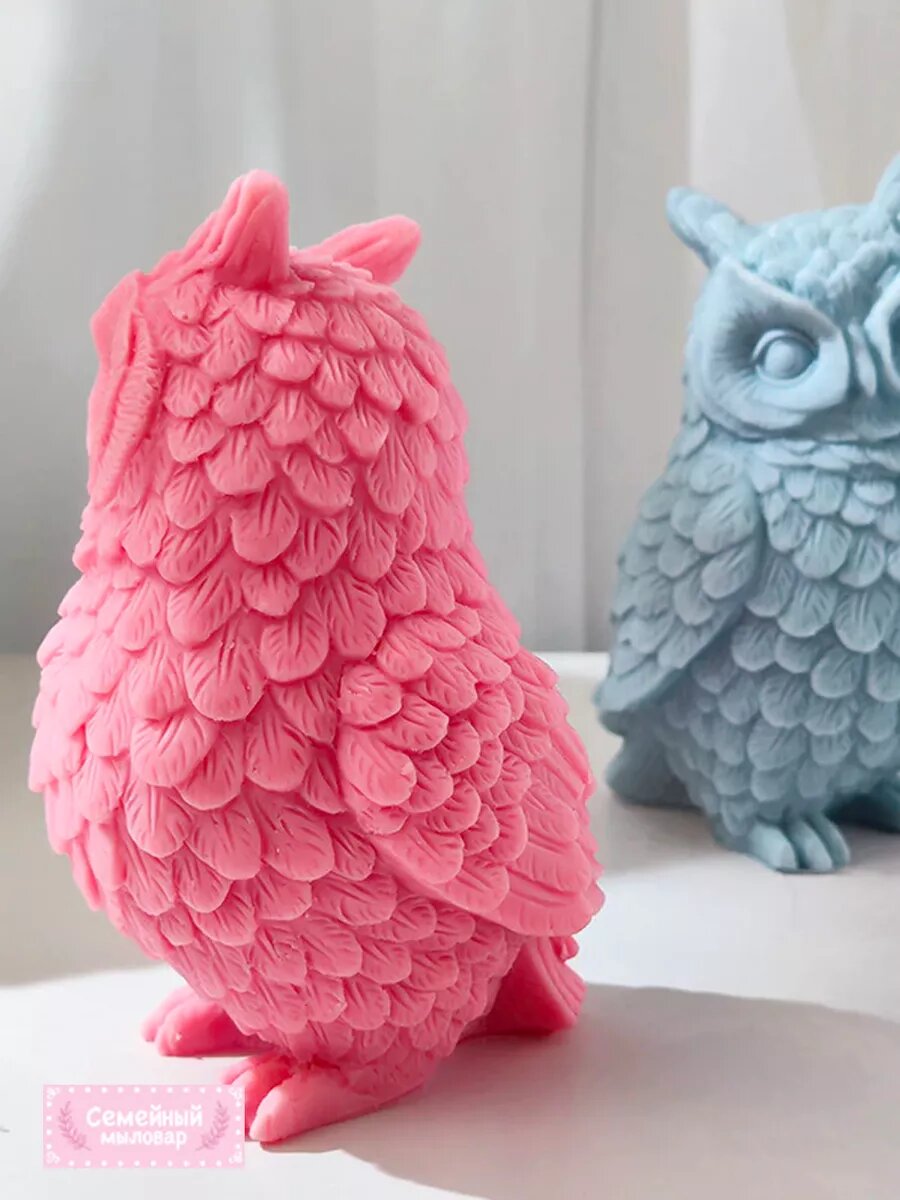 Силиконовая форма / молд для свечей Совенок — фото 1