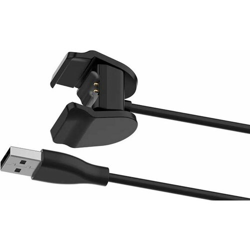Зарядка USB для фитнес-браслета Xiaomi Mi Band 5 / Быстрое зарядное устройство ЮСБ на умные смарт часы Сяоми Ми Бэнд 5 / Черный