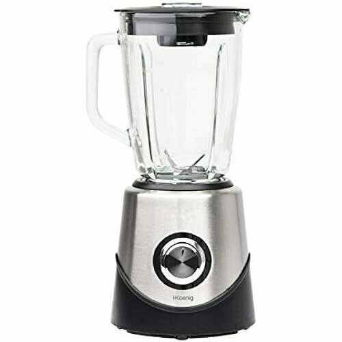 HKoenig MX15 миксер миксер 3 функции стеклянный контейнер 15 л лезвие из нержавеющей стали 3 уровня скорости 500 Вт нержавеющая сталь черный 1555600₽