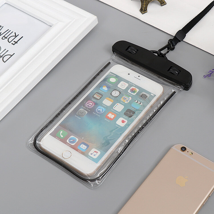 фото Водонепроницаемая сумка для телефона, ПВХ, прозрачная, ударопрочная, герметичная, для дайвинга