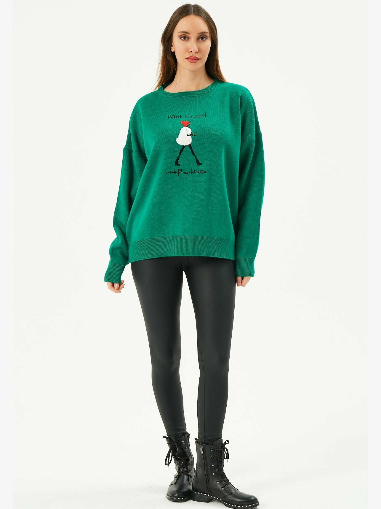 Свитер Beauty Bell, размер 42-52, , зеленый — фото 1