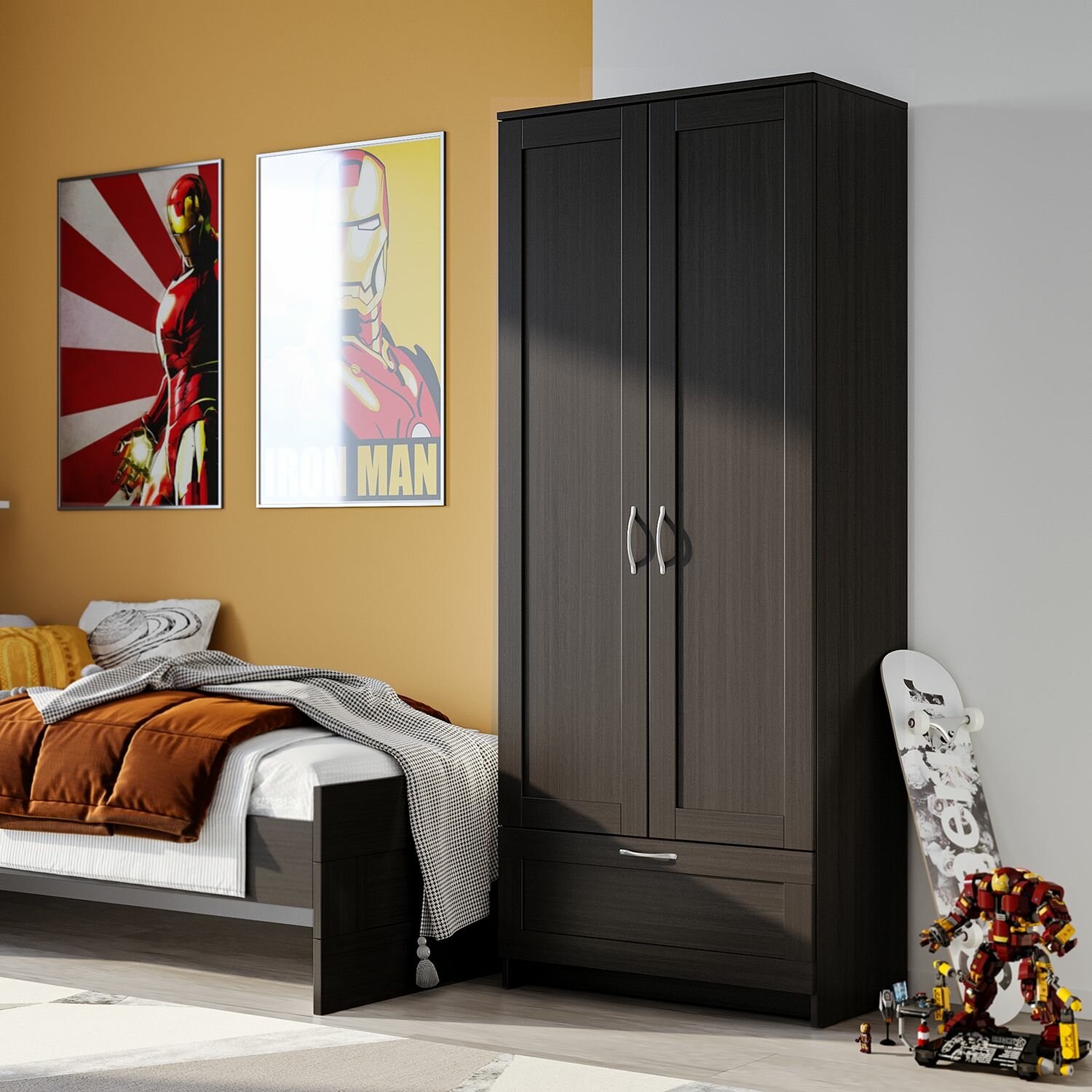 фото Шкаф для одежды ГУД ЛАКК Сириус 2 двери 1 ящик