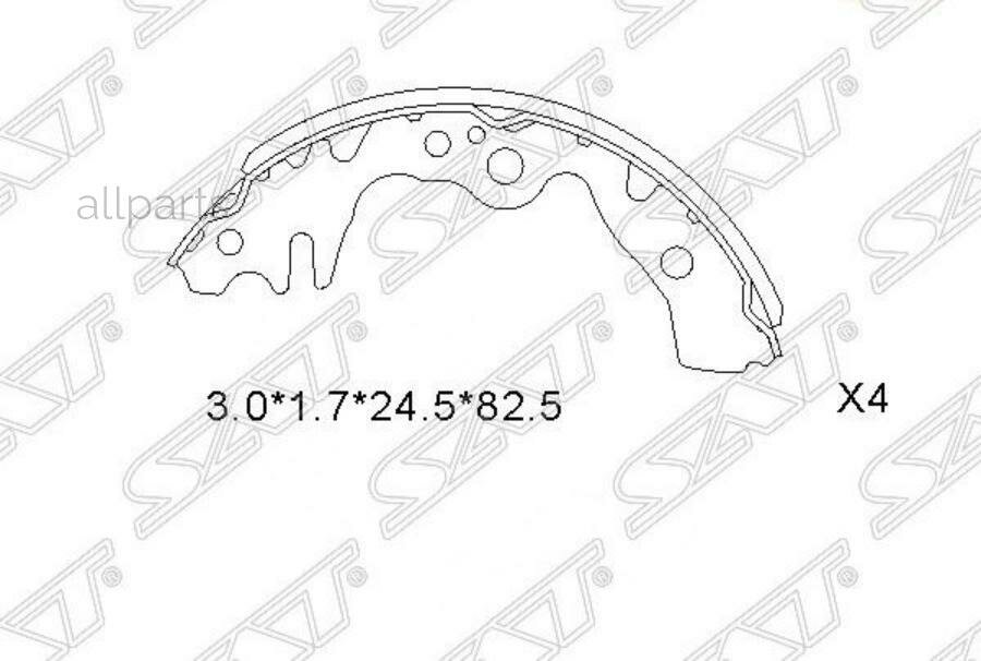 SAT ST-04495-B1080 Колодки тормозные барабанные Toyota Passo 04-10