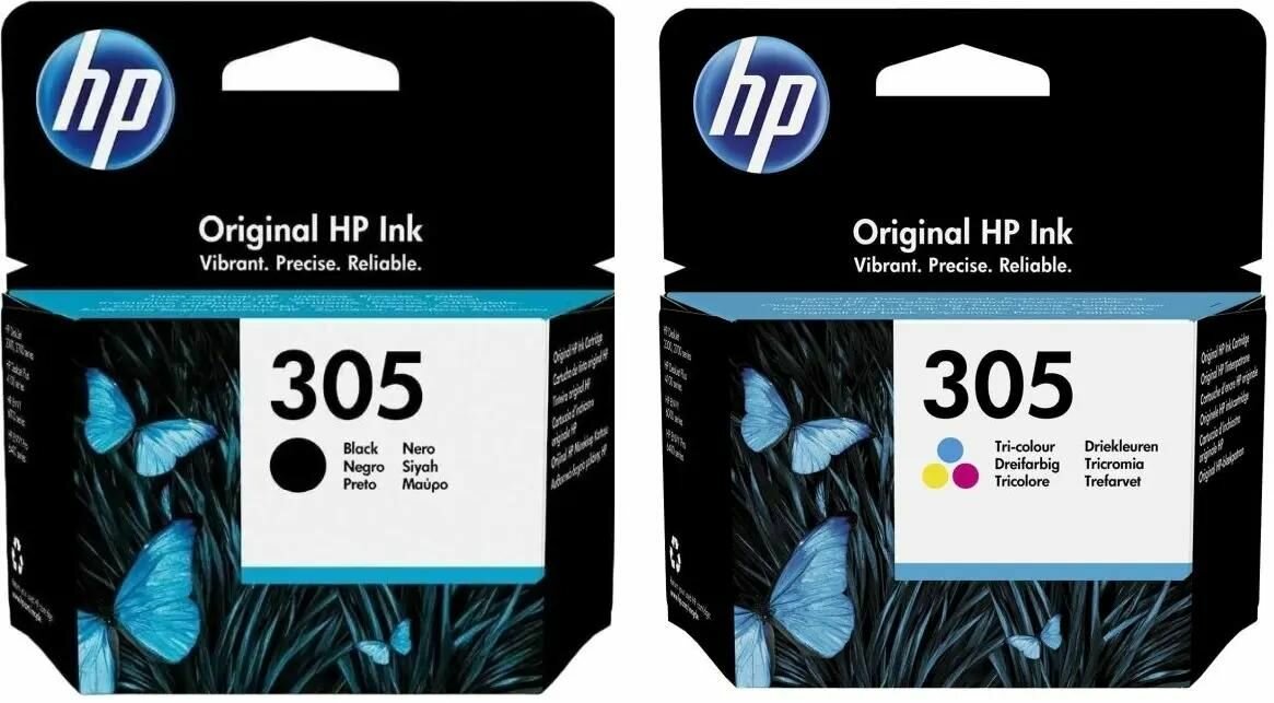 Картридж HP 305 (3YM60AE+3YM61AE), черный / трехцветный / 6ZD17AE