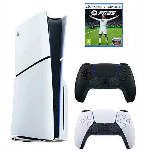 Игровая приставка Sony PlayStation 5 Slim disc 2й геймпад черный игра FC25 73990₽